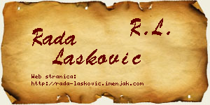 Rada Lasković vizit kartica